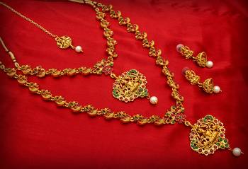 multicolor Traditinal Gold Plated Alloy Necklace 1