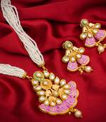 multicolor Traditinal Gold Plated Alloy Necklace