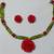 Red Coral Rose Necklace Set