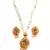 Multicolor Gold plated Stone Studded  Necklace Set
