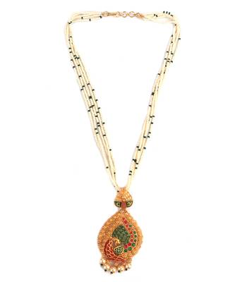 Multicolor Gold Plated Stone Studded  Necklace Set 5