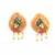 Multicolor Gold plated Stone Studded  Necklace Set