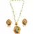 Multicolor Gold plated Stone Studded  Necklace Set