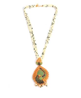 Peackock Shaped Gold Plated Necklace Set 3