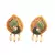Multicolor Gold plated Stone Studded  Necklace Set