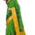 Green printed pure cotton saree with blouse