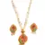 Multicolor Gold plated Stone Studded  Necklace Set