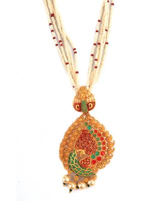 Multicolor Gold plated Stone Studded  Necklace Set 4