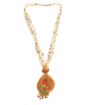 Multicolor Gold plated Stone Studded  Necklace Set 5