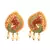Multicolor Gold plated Stone Studded  Necklace Set