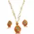 Multicolor Gold plated Stone Studded  Necklace Set
