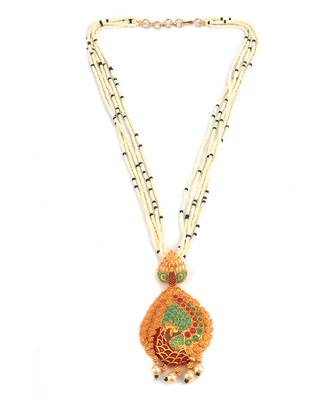 Multicolor Gold Plated Stone Studded  Necklace Set 3