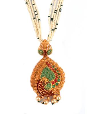 Multicolor Gold Plated Stone Studded  Necklace Set 4