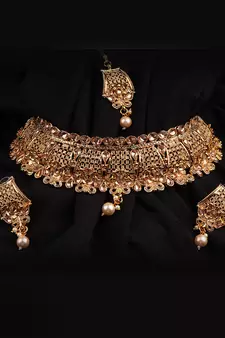 Gold Plated Designer Necklace Set