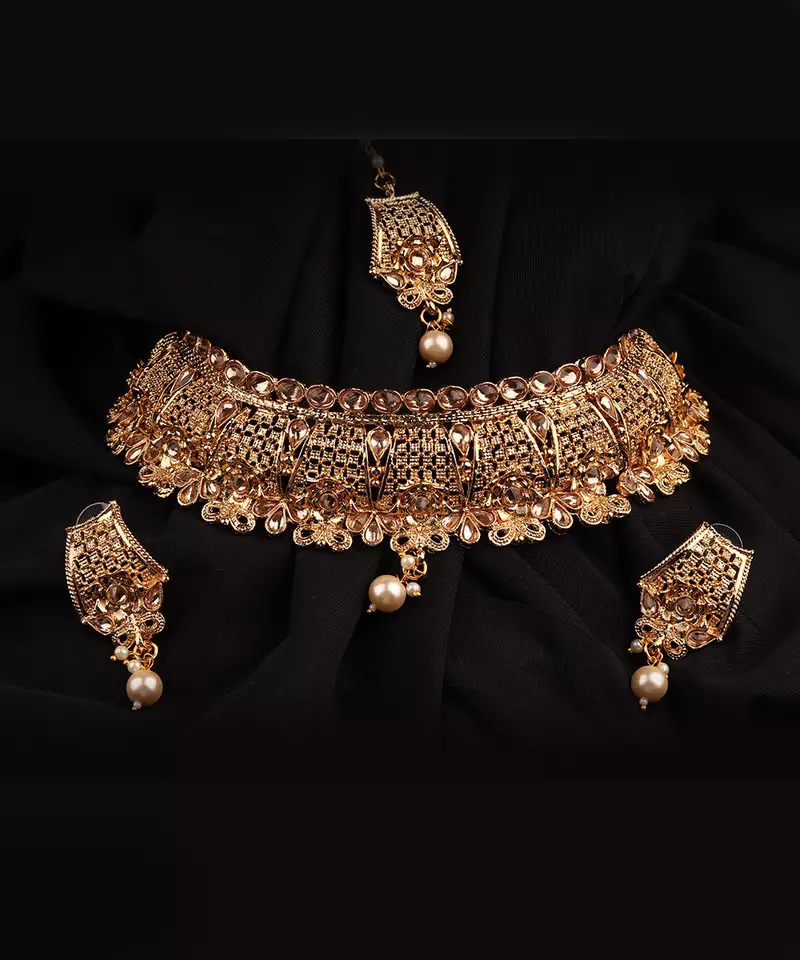 Gold Plated Designer Necklace Set