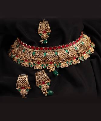 Gold plated Desginer necklace set 1