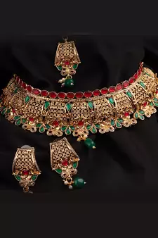Gold plated Desginer necklace set