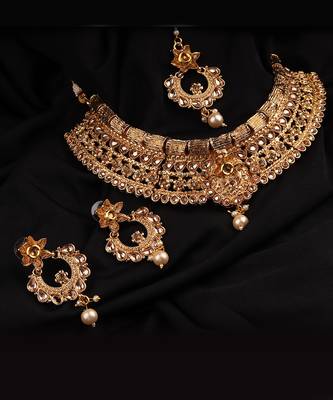 Gold Plated Choker necklace Set 1
