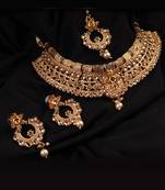 Gold Plated Choker necklace Set