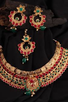 Gold Plated Choker necklace Set