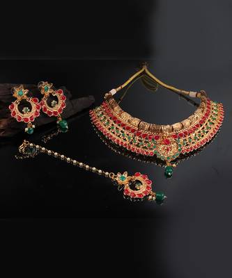 Gold Plated Choker necklace Set 2