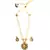 Gold plated Green  Stone Studded  Necklace Set
