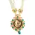 Gold plated Green  Stone Studded  Necklace Set