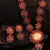 Red Gold plated Stone Studded  Necklace Set