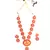 Red Gold plated Stone Studded  Necklace Set