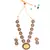 Black Gold plated Stone Studded  Necklace Set