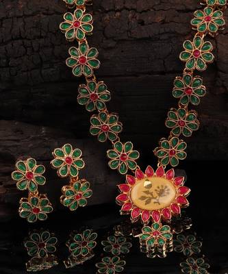 Multicolor Gold Plated Necklace Set 1