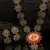 Multicolor Gold plated Stone Studded  Necklace Set