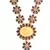 Black Gold plated Stone Studded  Necklace Set