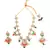 Multicolor Gold plated Stone Studded  Necklace Set