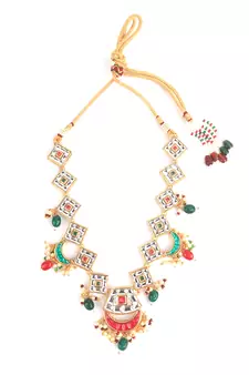 Multicolor Gold Plated Necklace Set