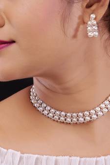 Natural Fresh Water Pearl  Choker Set From Hyderabad of Authenticity