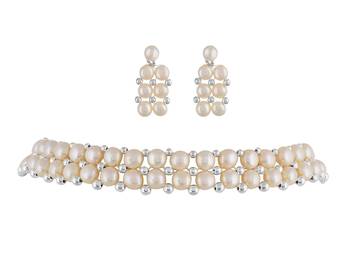 Natural Fresh Water Pearl  Choker Set From Hyderabad of Authenticity 2