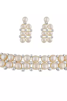 Natural Fresh Water Pearl  Choker Set From Hyderabad of Authenticity
