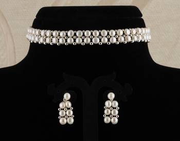 Natural Fresh Water Pearl  Choker Set From Hyderabad of Authenticity 4