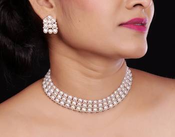 Natural Fresh Water Pearl  Choker Set From Hyderabad of Authenticity 1