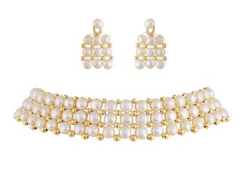 Natural Fresh Water Pearl  Choker Set From Hyderabad of Authenticity 2