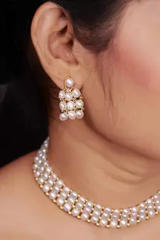 Natural Fresh Water Pearl  Choker Set From Hyderabad of Authenticity