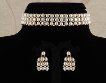 Natural Fresh Water Pearl  Choker Set From Hyderabad of Authenticity 4