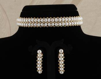 Natural Fresh Water Pearl  Choker Set From Hyderabad of Authenticity 1