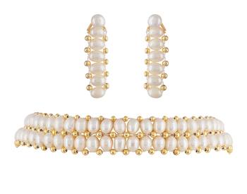 Natural Fresh Water Pearl  Choker Set From Hyderabad of Authenticity 2