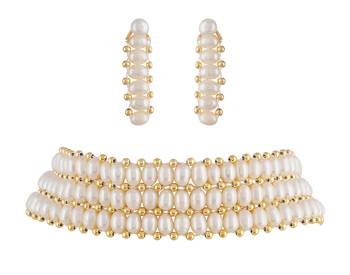 Natural Fresh Water Pearl  Choker Set From Hyderabad of Authenticity 2