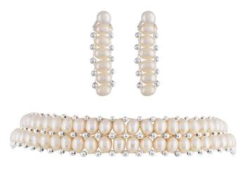 Natural Fresh Water Pearl  Choker Set From Hyderabad With Certificate of Authenticity 3