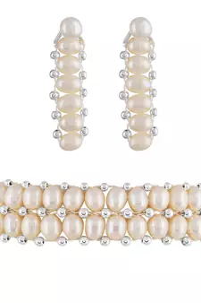 Natural Fresh Water Pearl  Choker Set From Hyderabad With Certificate of Authenticity