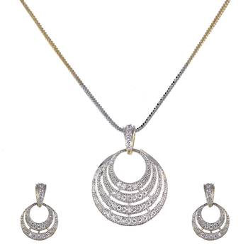 White cubic zirconia pendants 1