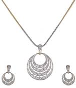 White cubic zirconia pendants